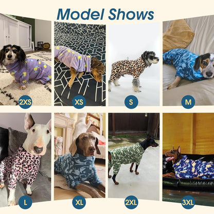 ROZKITCH Dog Long Sleeve Pajamas, Pet Windproof Warm Cold Weather Jacket Vest with Luminous Zipper, Jumpsuit Apparel Outfit Clothes for Small Medium Large Dog Camo 2XL