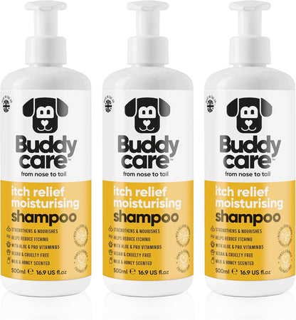 Itch Relief Dog Shampoo by Buddycare | with Aloe Vera and Pro Vitamin B5 (50.72oz)