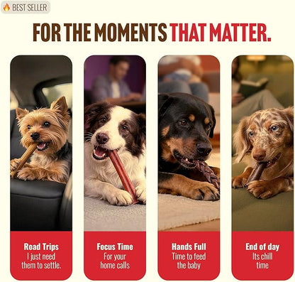 Natural Farm Peanut Butter Flavor Collagen Sticks for Dogs (6 Inch, 25 Count), Long-Lasting Beef Collagen Sticks, Rawhide Alternative Chews with Chondroitin & Glucosamine, Low-Fat Dental Treats