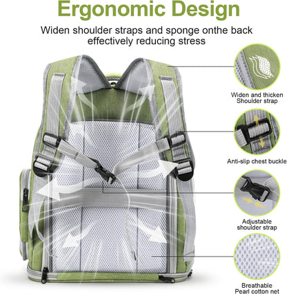 Expandable Cat Backpack,Cat Bubble Backpack Carrier for Carrying Cats, Pets and Small Dogs,Airline-Approved,Designed for Travel, Hiking, Walking,Car - Pawvie
