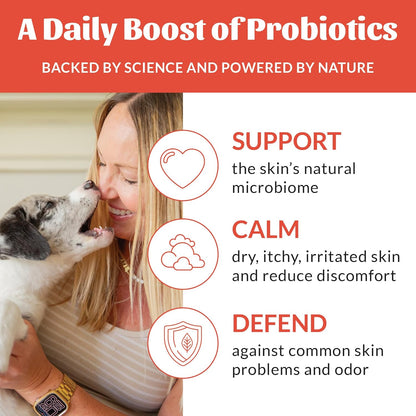 SKOUT'S HONOR Probiotic Itch Relief Spray for Pets - Non-Medicated, Fragrance-Free, Natural, Vegan, Long-Lasting Relief, with Soothing Aloe & Avocado Oil, 8 oz, 2-Pack