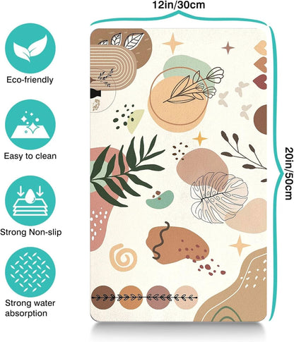 Pet Feeding Mat for Floors Waterproof Dog Mat for Food and Water Absorbent Quick Dry Non Slip mat for Cat Bowls