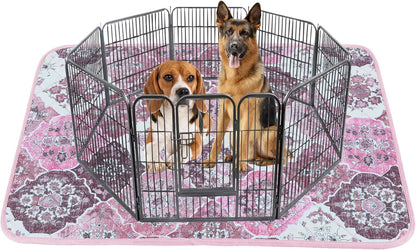 IEUUMLER Washable Pee Pads for Dogs, 1 Pack Reusable Pee Pads for Dogs Non-Slip Grip, Super Absorbent Waterproof Puppy Pads for Potty Training, Playpen, Crate, Whelping Box EU011 Pink, 71x71