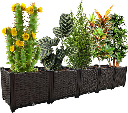 Large Planters for Outdoor Plants pots Elevated Garden Boxes Raised Garden Bed Garden Patio Balcony Deck to Planting Flowers Vegetables Tomato and Herbs