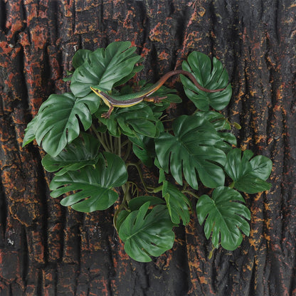 IBWell Fake Reptile Plants for Terrarium, Decor, Turtle Tank with Suction Cup