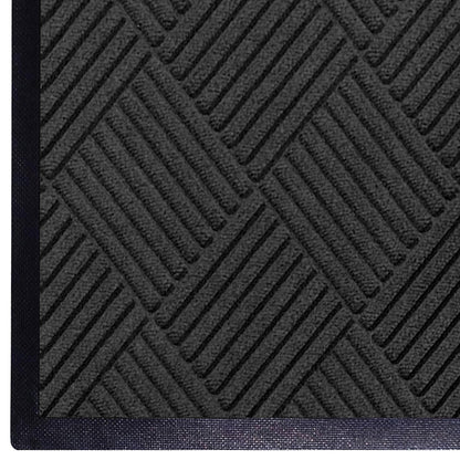 M+A Matting WaterHog Diamond | Commercial-Grade Entrance Mat with Rubber Border – Indoor/Outdoor, Quick Drying, Stain Resistant Door Mat (Charcoal, 3' x 12')