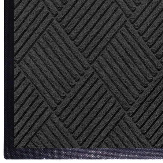 M+A Matting WaterHog Diamond | Commercial-Grade Entrance Mat with Rubber Border – Indoor/Outdoor, Quick Drying, Stain Resistant Door Mat (Charcoal, 6' x 8')
