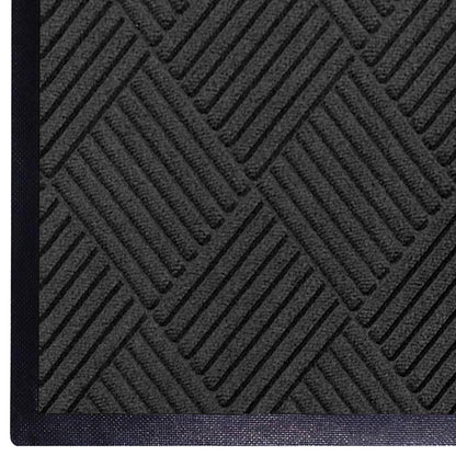M + A Matting 208540412 WaterHog Diamond | Commercial-Grade Entrance Mat with Rubber Border – Indoor/Outdoor, Quick Drying, Stain Resistant Door Mat (Charcoal, 12.2' Length x 4' Width)