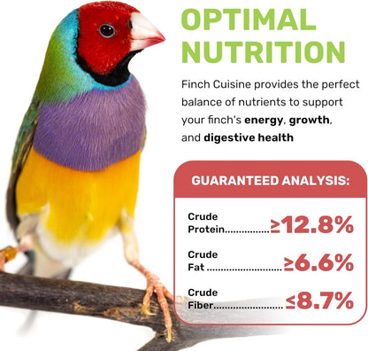 LEACH GRAIN & MILLING CO. Finch Cuisine 4 Lbs, Finch Food, Nutrient-Rich Blend Bird Seed, Birdseed for Finches and Small Birds, Support Daily Energy, Growth & Healthy Balanced Diet, No Mess Bird Seed