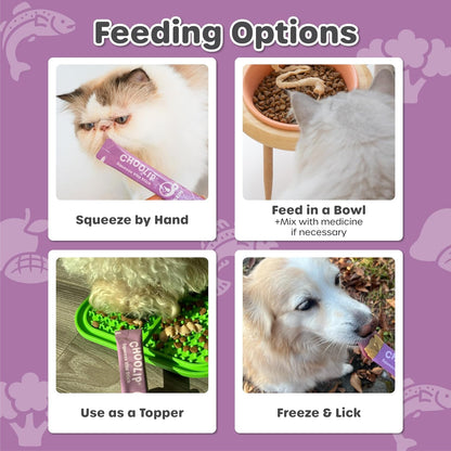 Squeeze Vita Stick Lickable Treats for Dogs & Cats. 7 Skin & Coat Support Sticks with Essential multivitamins. Soft and Tasty Paste for All Life Stages, Supporting Skin Health