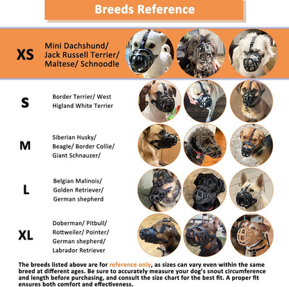 BARKLESS Dog Muzzle, Basket Muzzle for Biting, Chewing and Scavenging, Humane Cage Mouth Cover, Perfect for Grooming and Training Small Aggressive Reactive Dogs (XS, Brown)