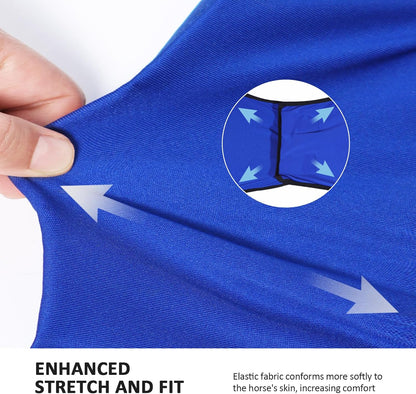 Horse Fly Mask Large Space Breathable UV Protection Equine Mask with Reflective Features on Ears Royal Blue M