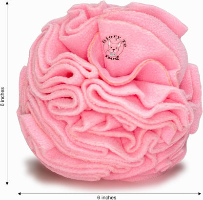 Glory To Dog Medium Breed Snuffle Interactive Foraging Dog Puzzle Ball Toy Pink Large