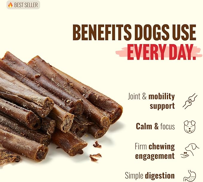Natural Farm Bully Coated Gourmet Collagen Sticks (4 Inch, 10 Pack), Real Bully Beef Coated, 95% Natural Collagen Dog Chews, Supports Healthy Joints, Skin & Coat - Best for Small & Medium Dogs
