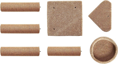 Amazon Basics Cat Tree - Indoor Cat & Kittens Multi-Level Climbing Activity Tower with Scratching Posts, Medium (31.5"H) - Beige