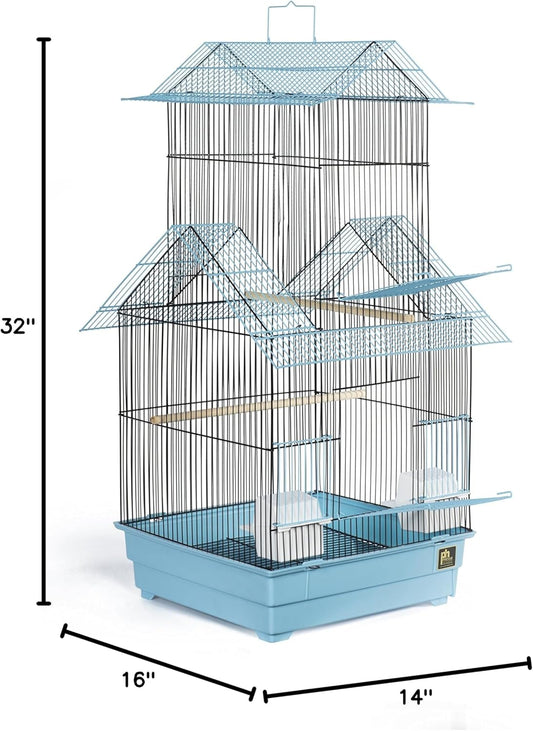 Prevue Hendryx Beijing Bird Cage, Blue and Black, 1/2" (SP41730-1)