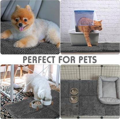 Amylove 4 Pcs Guinea Pig Cage Liner Guinea Pig Bedding Washable Fleece Pee Pads Reusable Small Animals Training Mat Small Animal Sleeping Bed for Bunny Hamster(Dark Gray,47 x 24 Inch)