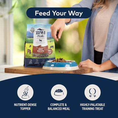 ZIWI Peak Air-Dried Dog Food Bundle - All Natural, High Protein, Grain Free & Limited Ingredient with Superfoods (Beef, Lamb & Chicken, 16oz Each)