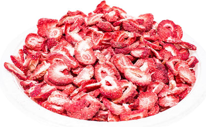 hotspot pets Freeze Dried Strawberry Treats for Small Animals, Cats & Dogs - Reasealable 1lb Big Bag Single Ingredient All Natural- Perfect for Training, Small Reward or Snack