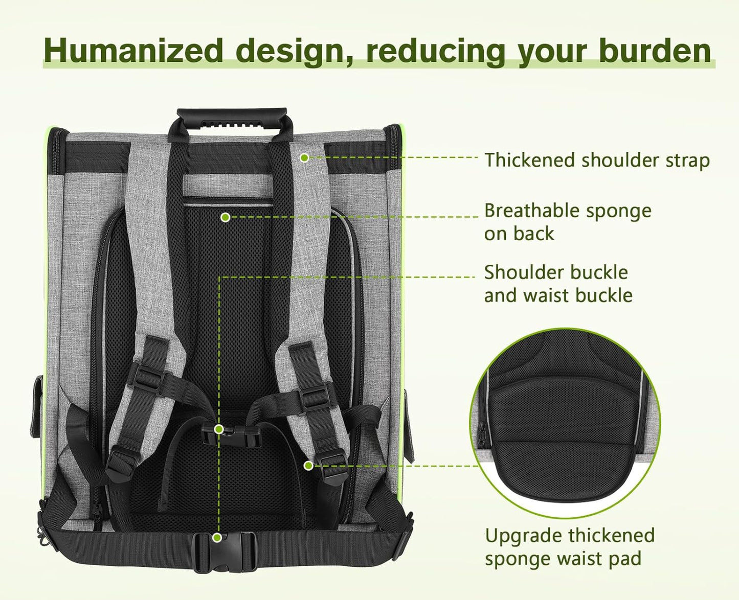 Pecute Pet Carrier Backpack with Shade Cover, Large Cat Carrier Backpack, Expandable Cat Backpack with Breathable Mesh for Medium Large Cats, Small Dogs, Dog Backpack Carrier for Travel Hiking - Pawvie