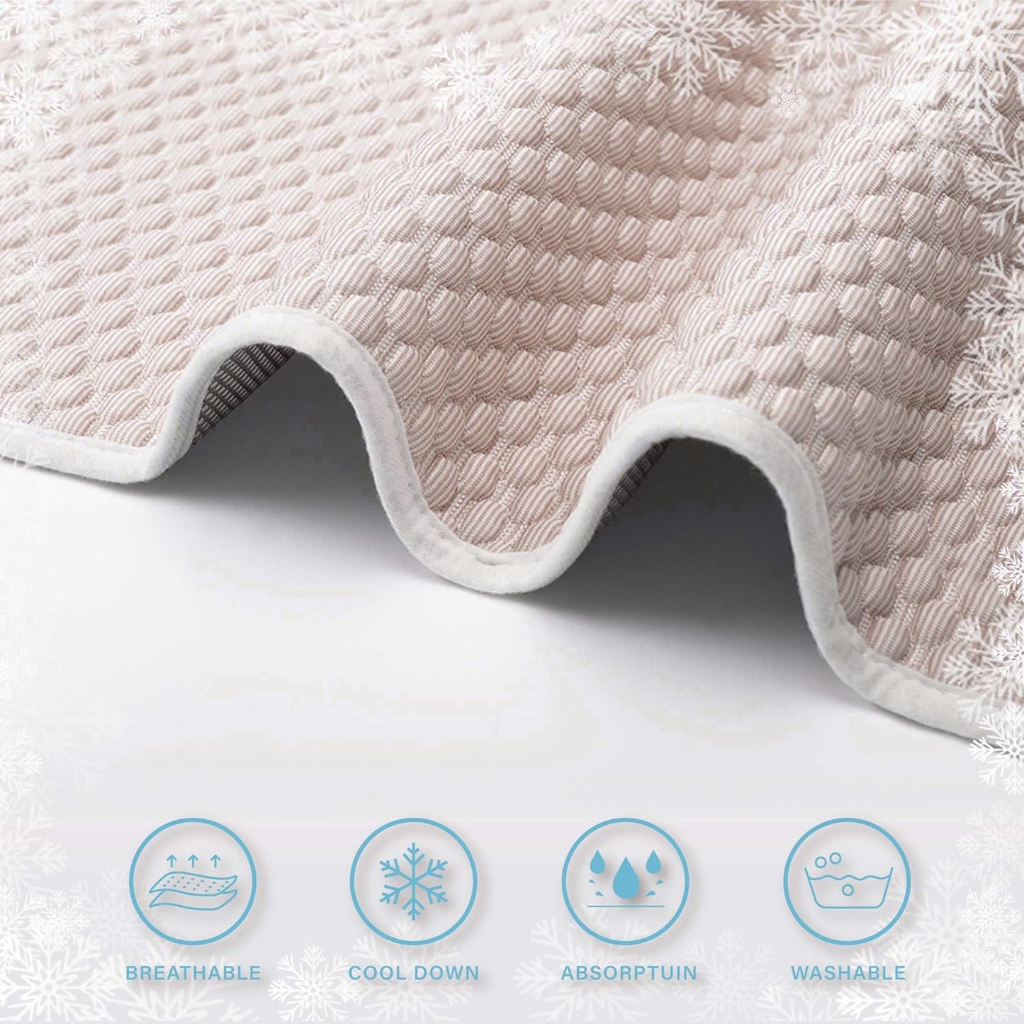 MICROCOSMOS Pet Cooling Mat & Sleeping Pad- Breathable Bubble Surface, EZ Clean. Keep Cooling for Pets, Kids and Adults in Summer.(Brown, 48" x 24")