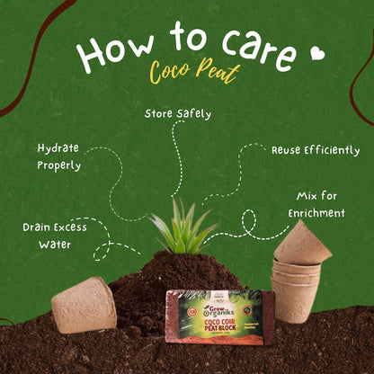 2 Pack Premium Coco Coir Brick for Plants | 100% Organic Compressed Coconut Coir Bricks Starting Mix, Coco Coir Fiber Coconut Husk for Planting, Gardening, Potting Soil Substrate, Herbs, 1.4 LB/Brick