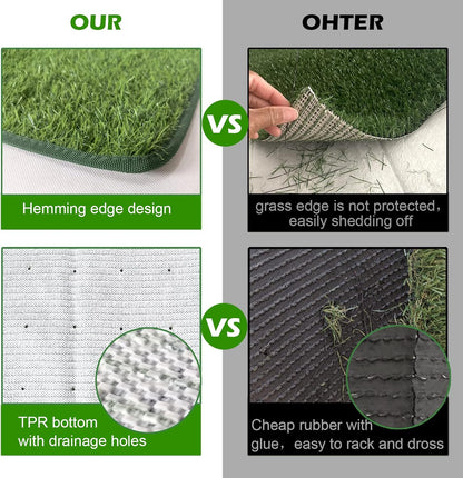 Artificial Grass Turf Pad for Dog Potty Training 22 x34 in (Replacement Grass)