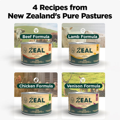 ZEAL New Zealand Wet Cat Food – High Protein, Grain-Free with Superfoods (Lamb, 3.17oz Can, 24-Pack)