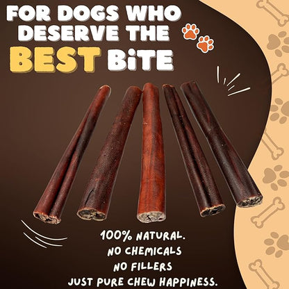 Woofley's 6 Inch Collagen Sticks for Dogs (16 Count) Bully Stick Rawhide Alternative Dog Chews No Hide Bones for Medium & Large Dogs