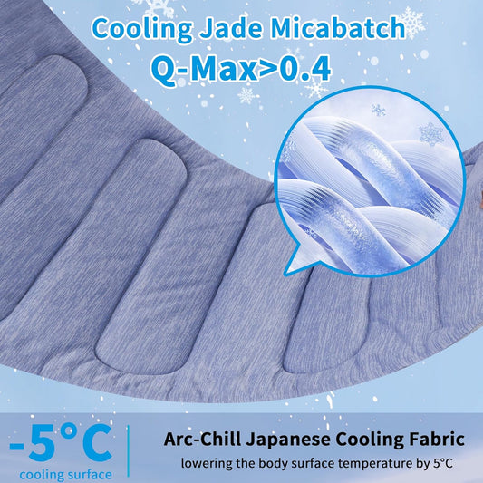 Cooling Mat for Large Dogs - Double-Sided Waterproof & Cool, Q-MAX>0.47, Portable Dog Cooling Mat for Summer. (L (36''x23''))