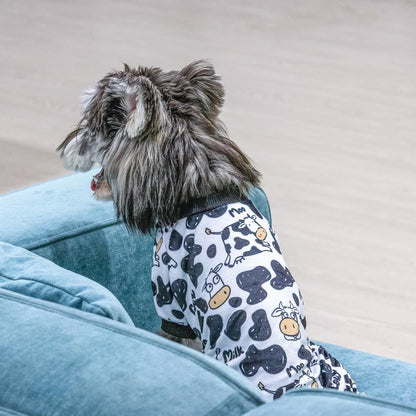 CuteBone Dog Halloween Pajamas Puppy Onesies Small Dogs Soft Pjs Coat Cat Apparel Comfy Pet Christmas Clothes Outfit Doggie Bodysuit P281L