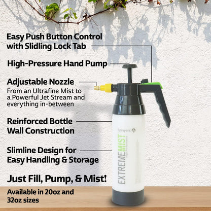 EXTREMEMIST High-Performance Bird Sprayer | Ultrafine Avian Pump Mister | Handheld Pet Bird Bath Mister | Adjustable Nozzle | Bird Cage Cleaner | Perfect for Macaws, Cockatiels, Parrots & More - 32oz