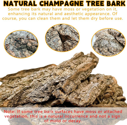 BNOSDM Reptile Terrarium Bark Substrate Bedding Tortoise Natural Cork Bark Reptile Climbing Mat Habitat Decor for Lizard Snake Spiders Hermit Crabs Tarantula Geckos Bearded Dragons (1.4 LB)