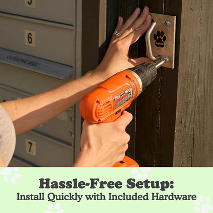 Canine Hitch- Secure Dog Leash Parking Mounted Indoor – Outdoor Wall Hook - Tie Out Stainless Steel Practical Lead Management for Home & Business, Ultimate Strength