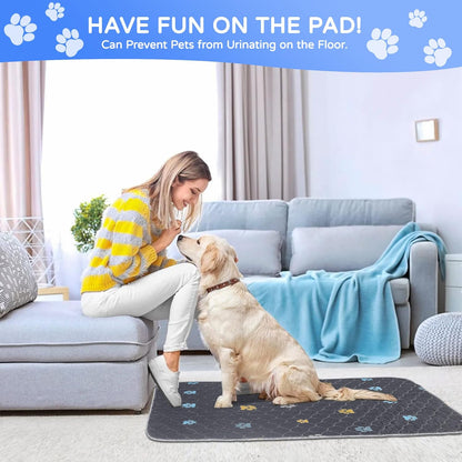 Aitmexcn Washable Puppy Dog Pee Pad, 2PCS 100% Waterproof Whelping Training Mat for Puppy/Senior Dog, Fast Drying Reusable Puppy Pads for Indoor, Outdoor and Car Travel- 18'' x 24''