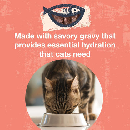 KOHA Poké Bowl Tuna & Salmon Entree in Gravy for Cats, 12-Pack of 3oz Pouches