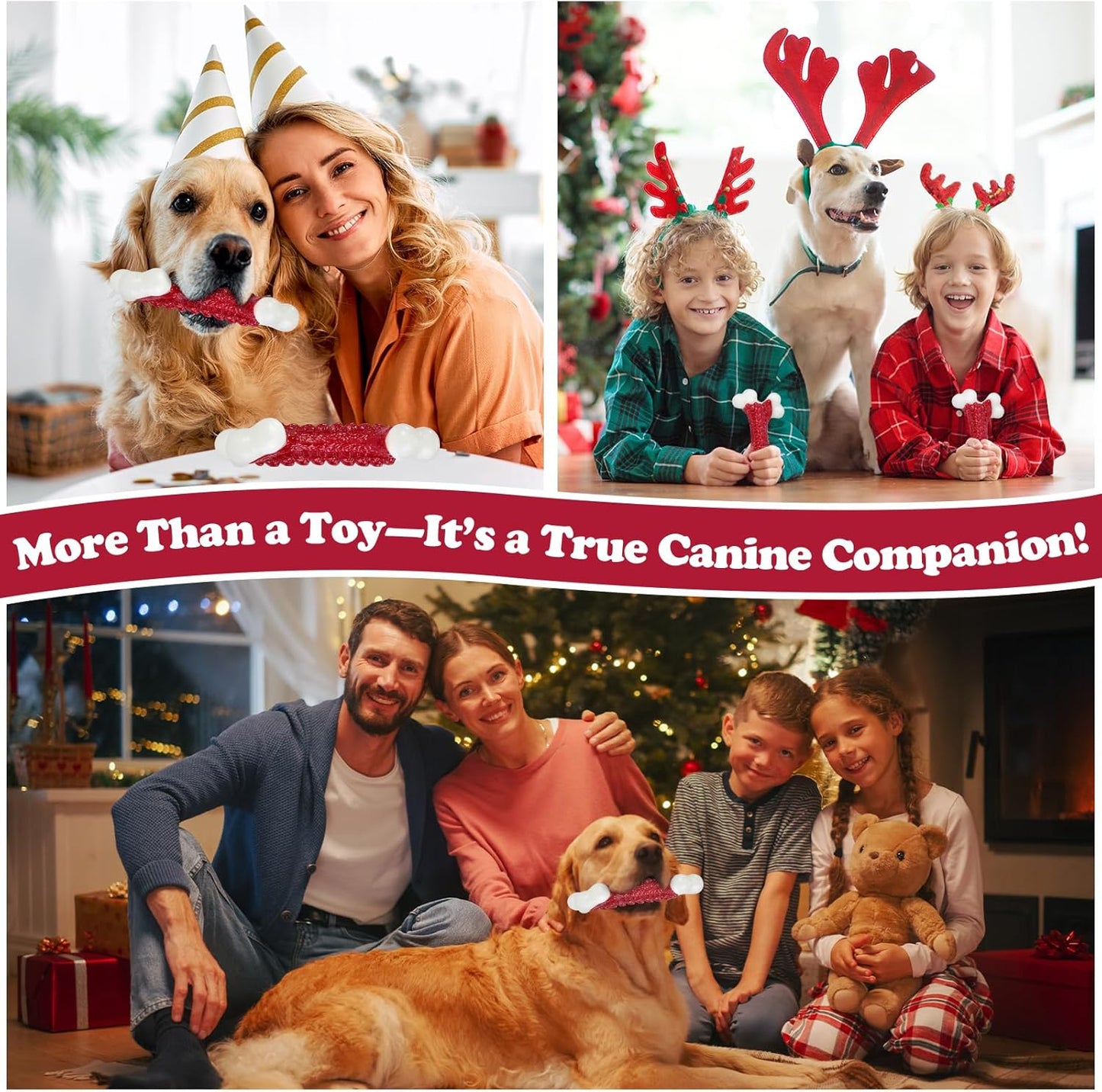 Tough Dog Toys, Dog Toys for Aggressive Chewers Large Breed, Aggressive Chew Toys for Large Dogs (2 Pack)