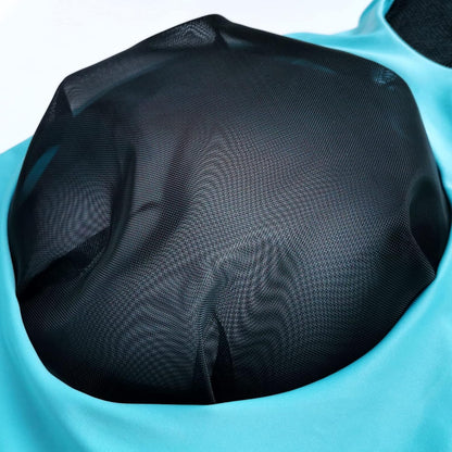 Horse Fly Mask with Ears - Large Eye Space for Full Vision, Breathable Stretch Comfort Fit, UV Protection, Forelock Opening, Easy Pull-On Paleblue Full