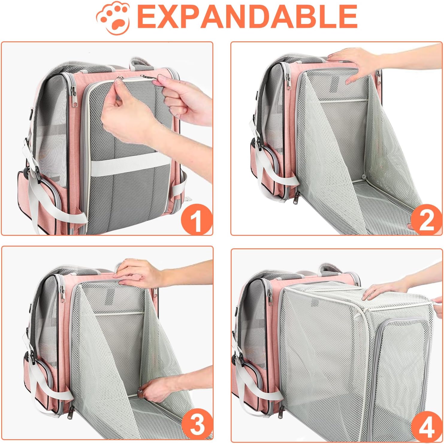 Texsens Innovative Traveler Bubble Backpack Pet Carriers with Upgraded Breathable & Expandable Tent for Cats and Dogs - Pawvie