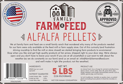 | Alfalfa Hay Food | Small Pet | Young and Adult | Pellets | 5 Pounds