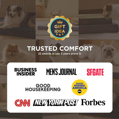 Bedsure Large Dog Bed for Crate - Orthopedic Flat Pet Beds with Removable Washable Cover, Egg Crate Foam Crate Mat, Suitable for Pet Up to 50 lbs