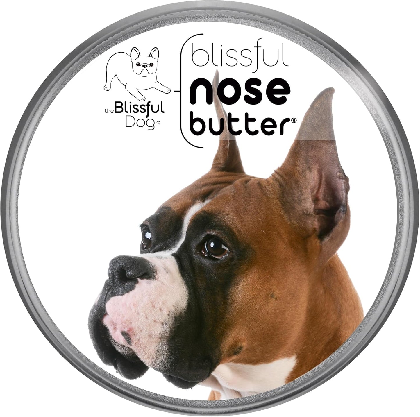 The Blissful Dog Show Boxer Nose Butter for Dry, Cracked Skin, Lick-Safe Dog Nose Balm with Moisturizing Shea Butter, Almond, Olive, and Essential Oils, Pet Supplies, Uncented, 8 oz.