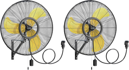 9600 CFM 30" Outdoor Wall Mount Misting Fans with 2 Pack, High Velocity 3-Speed Waterproof Professional Oscillating Wall Fan, Heavy Duty Industrial Fan for Commercial, Garage, Warehouse, UL Listed