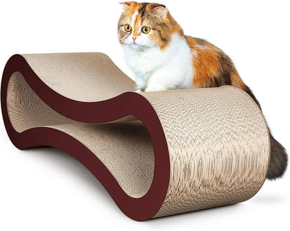 Cat Scratcher Cardboard, Scratching Pad House Bed Furniture Protector, Infinity Shape, Curved