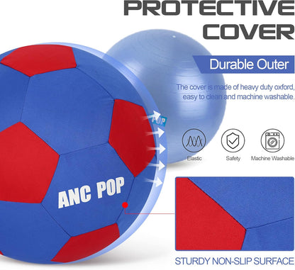 Herding Ball for Horse Ball & Cover 40" Large for Play Herding Ball Horse Toys for Horse (Blue & Red)