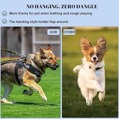 SANKALA Airtag Dog Collar Holder, [2 Pack] Waterproof Airtag Case for Dog Collar, TPU & Silicone Full Body Covered Anti-Lost Apple Air Tag Collar Holder Protective Airtag Case for Pet Collar