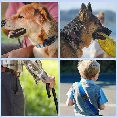 SANKALA Airtag Dog Collar Holder, [2 Pack] Waterproof Airtag Case for Dog Collar, TPU & Silicone Full Body Covered Anti-Lost Apple Air Tag Collar Holder Protective Airtag Case for Pet Collar