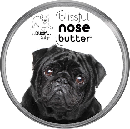 The Blissful Dog Black Pug Nose Butter, Versatile Dog Nose Balm for Dry Nose, Handcrafted Nose Moisturizer, Easy-to-Apply Dog Essentials, Unscented, 1 oz.