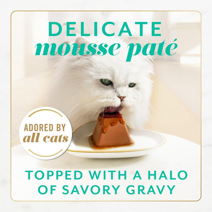 Fancy Feast Gems Pate Cat Food Mousse With Tuna and a Halo of Savory Gravy Cat Food - (Pack of 8) 4 oz. Boxes