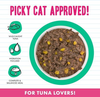 Weruva BFF Minced Natural Wet Cat Food, Tuna and Pumpkin Valentine in Gravy, 5.5oz Can, Pack of 24
